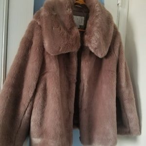 XL pink fur jacket